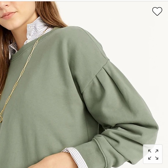 J. Crew University Terry Puff Sleeve Sweatshirt - Small - Picture 4 of 4